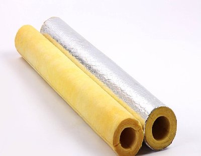 Foil-faced glass wool pipe insulation for heat reflection and moisture resistance